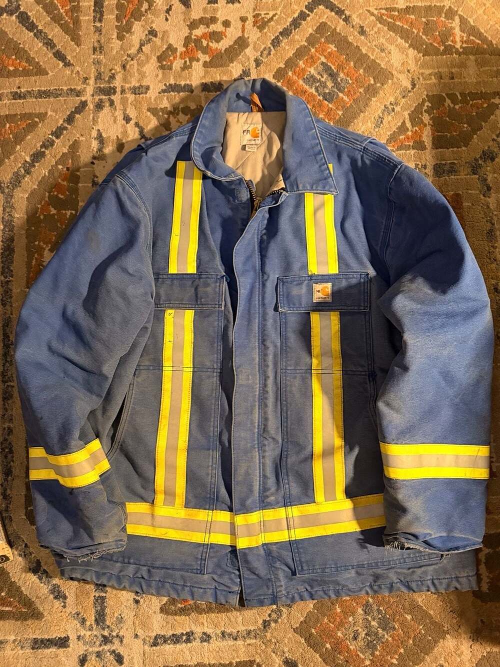 Carhartt FR Flame-Resistant Hi-Vis Quilted Insulated Work Jacket Royal Blue XL